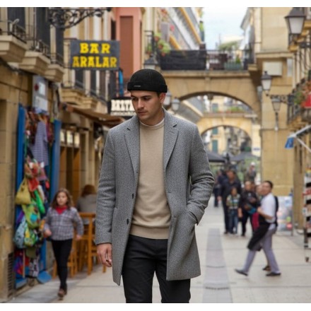 Gorro docker negro piel 2